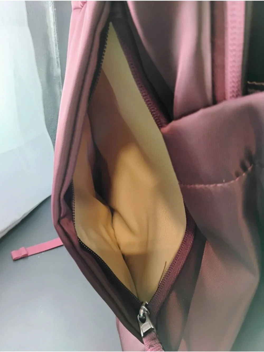 All In Motion Burgundy Backpack With Multiple Compartments Functional